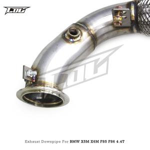 ダウンパイプBMW X5M/X6M F85/F86 4.4T 2015-2019スポーツ排気ヘッダーテストパイプターボダウンパイプ