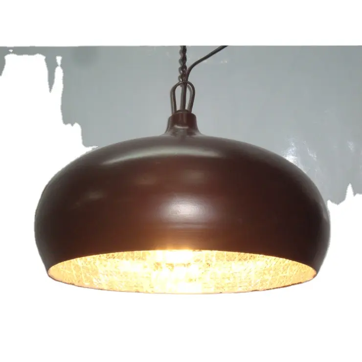 Rustic Finished Brown Coated Hanging Pendant Lamp It complements both modern and rustic home decor