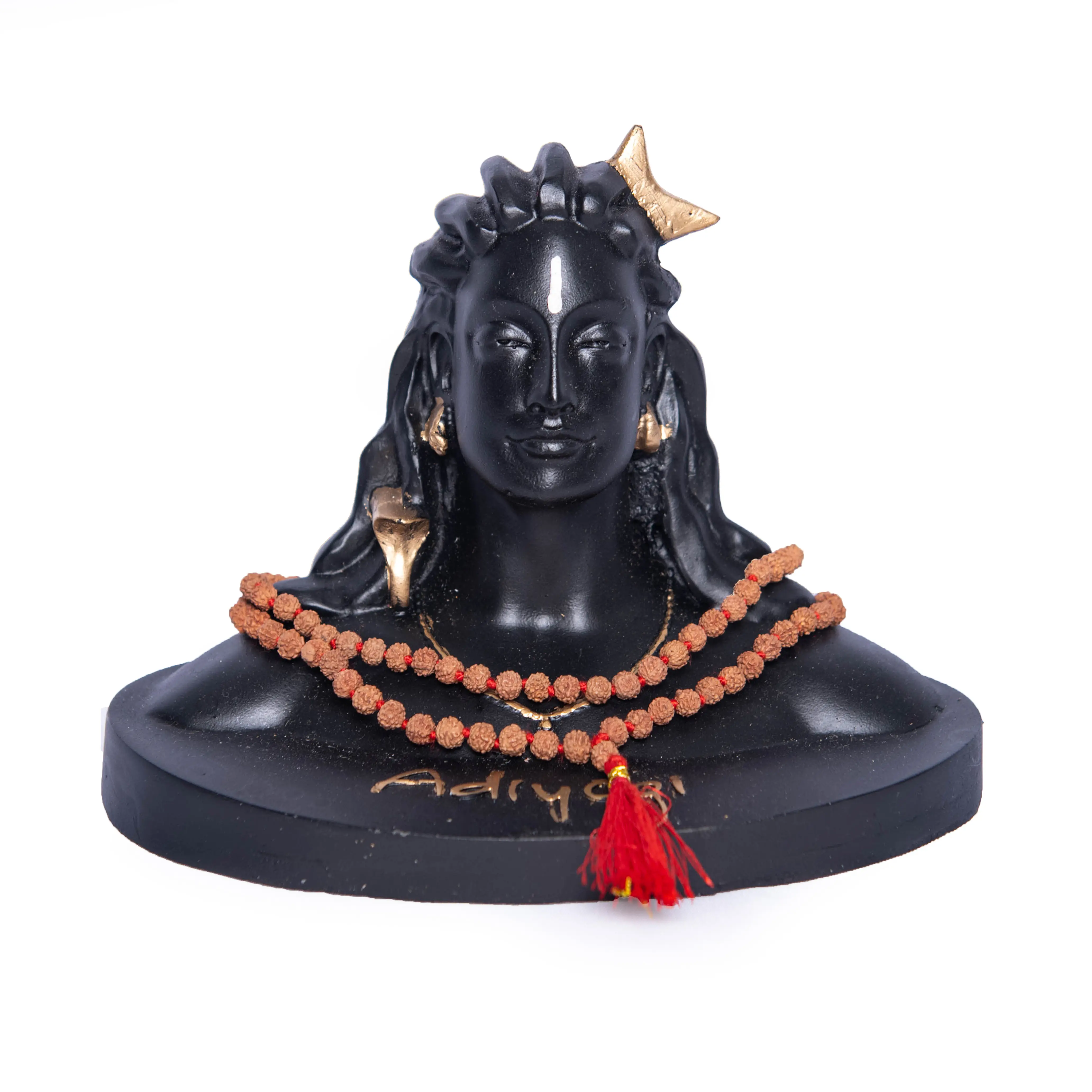 Estátua de Shiva de poliresina Adiyogi para decoração de casa, mesa de escritório, Pooja, presente para carro, estatueta de painel de carro, estátua religiosa de resina