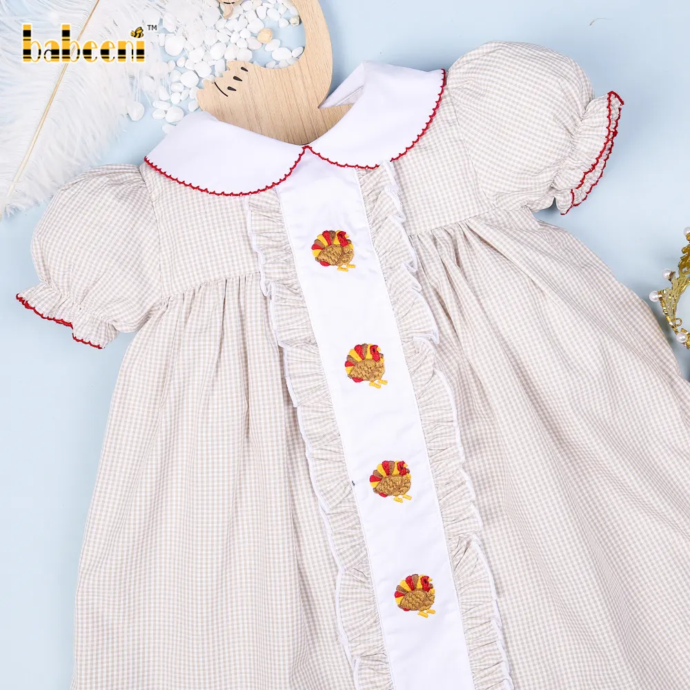 Oem vestido de bebê bordado à mão, vestido infantil personalizado, bordado a mão, fabricante-bb2788