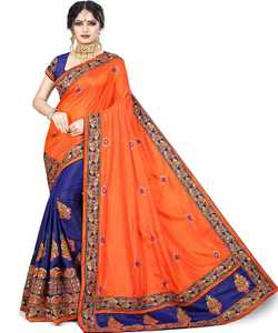 Silk Dreams: Sari Splendorに飛び込む-Blue Silk、Nepali Babari Sari、スタイリッシュでエレガントな外観のための既製のオプション