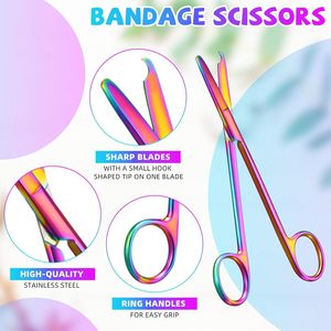4 pcs colorido aço inoxidável reto e curvo Hemostat Forceps Piercing Alicate e Pesca Tweezer Ferramentas de Extensão do Cabelo