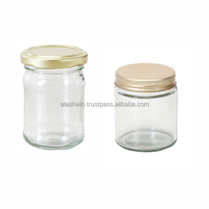 High Sale <strong>Stackable</strong> Glass <strong>Jar</strong> 150 ml Food <strong>Container</strong> With Air Tight Lid Sustainable Handcraft Food Grade and fusion From India