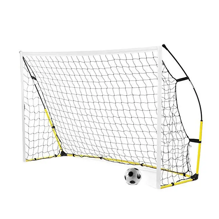 Jogo de quintal portátil pop-up equipamento de treinamento de gol de futebol com escada de bola de futebol e cones de redes de futebol