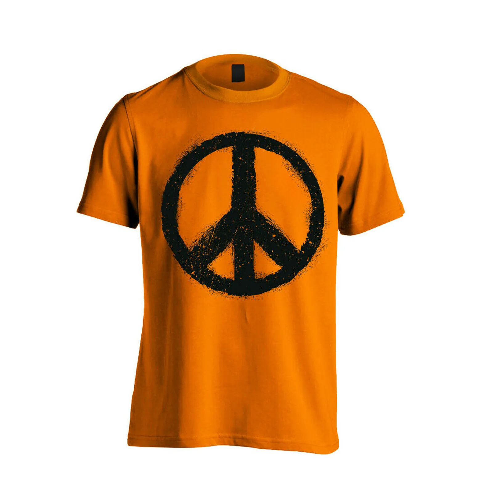 Camiseta de algodón con símbolo de la paz para hombre, ropa con estampado personalizado