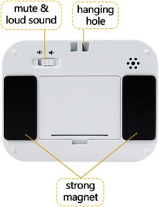 Timer digitale per bambini Timer da cucina conto alla rovescia 99 minuti conto alla rovescia per aula grande Display a LED magnetico per l'insegnamento della cucina - Product Image 2
