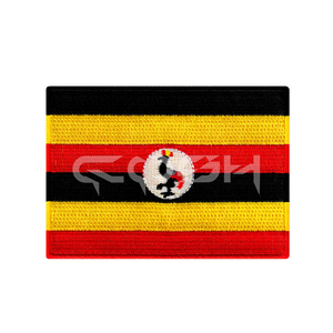 Mehrfarbig gesticktes Patch-Abzeichen mit grauem, gekröntem Kranich-Stoff zum Aufbügeln für Hut rucksäcke Jacken uniformen - Product Image 1