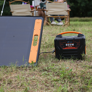 畅销300W应急能源电源110V 220V迷你太阳能发电机MPPT野营电池充电器笔记本电脑便携式站
