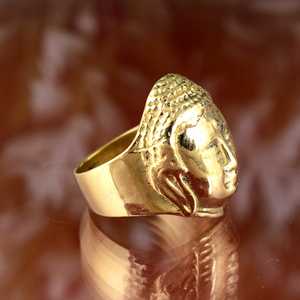 Thái Lan Tôn Giáo Người lính Phật Giáo Tôn Giáo 18K mạ vàng may mắn Vòng siddhartha gautama đầu titan thép vòng cho nam giới - Product Image 2