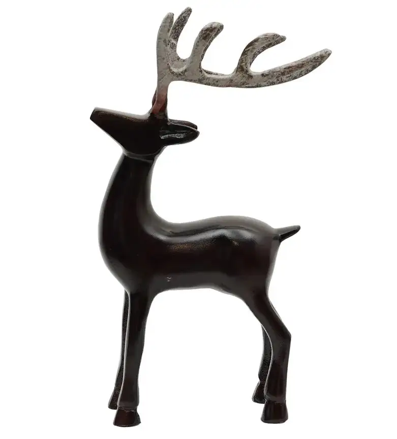 Escultura de Metal de ciervo del Polo Norte para decoración del hogar, decoración de mesa moderna, habitación de Hotel de lujo, restaurante, hecha en la India, venta al por mayor