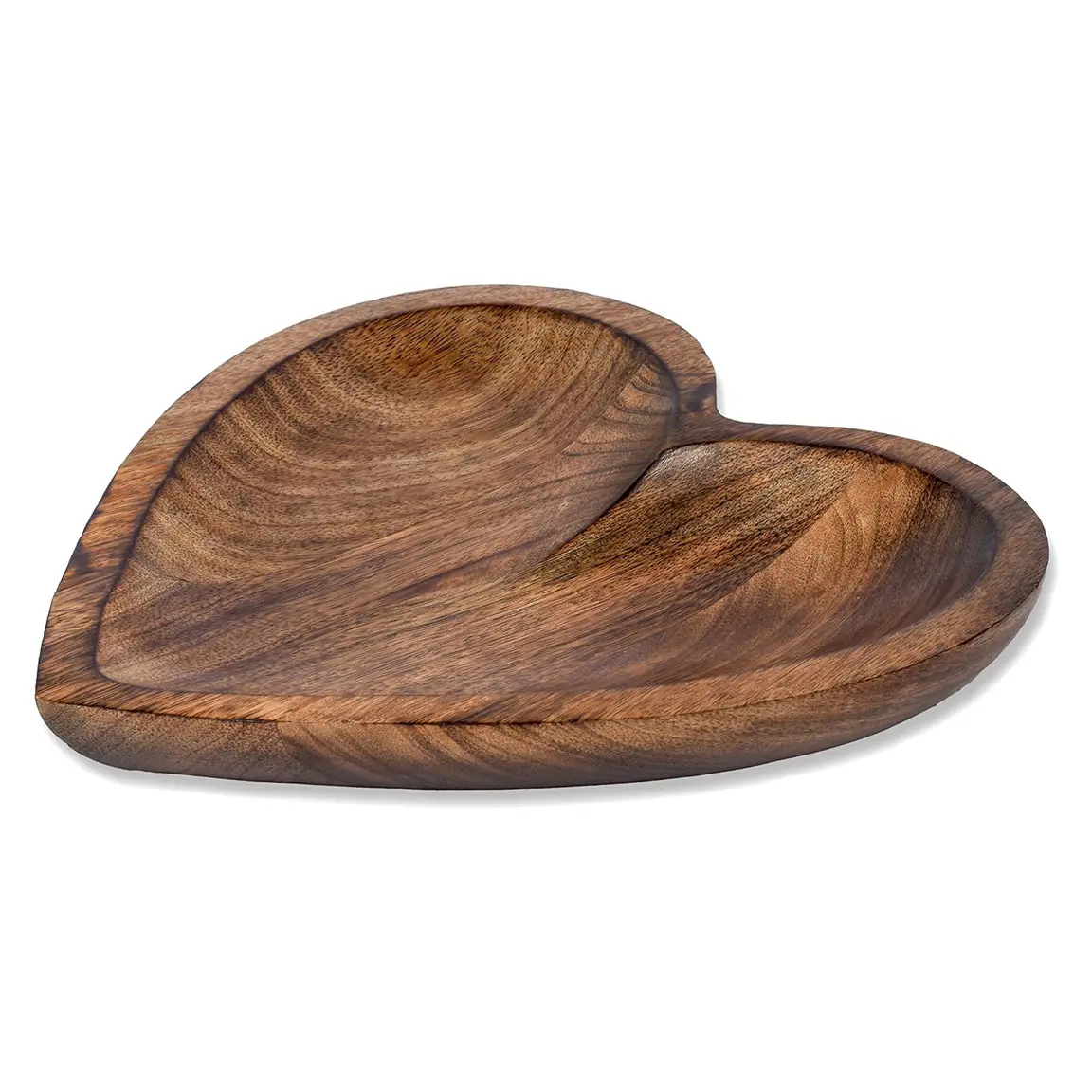 Ciotola decorativa a forma di cuore in legno di Mango per centrotavola da tavolo per festa di matrimonio decorazione multiuso in legno