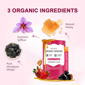 Kẹo dẻo Shilajit Himalaya nguyên chất chất lượng cao dành cho phụ nữ & người lớn, bổ sung sức khỏe hàng ngày, vị dâu, hỗ trợ miễn dịch - Product Image 2