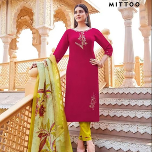 ผ้าส่าหรีผ้าไหมเหนียวลาย mittoo ayushi ผู้ผลิตในอินเดีย - Product Image 5