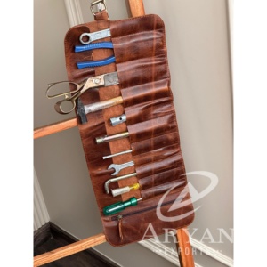 Handmade Full Grain Genuine Leather <strong>Tool</strong> Roll <strong>Bags</strong> Manufacturer Leather <strong>Tool</strong> Roll up Pouch Heavy Duty <strong>Tool</strong> Case Garage Storage - Product Image 1