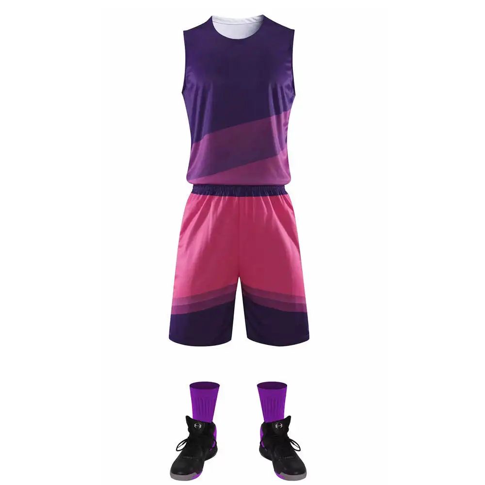 2024 Neues neuestes Design Sport individuelle Basketballuniform-Set individuelle Mannschaftsname Logo Sublimationsdesign Basketball-Uniform