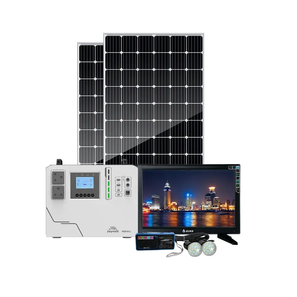 Yüksek kalite taşınabilir güneş enerjisi istasyonu Mono PV modülleri kamp için 1KW 1.5KW 2.5KW lityum pil güneş jeneratör sistemi
