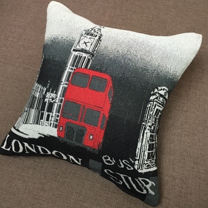 Copricuscini decorativi Vintage <span class=keywords><strong>London</strong></span> Paris fiore rosa plea copertura cuscino arazzo - Product Image 3