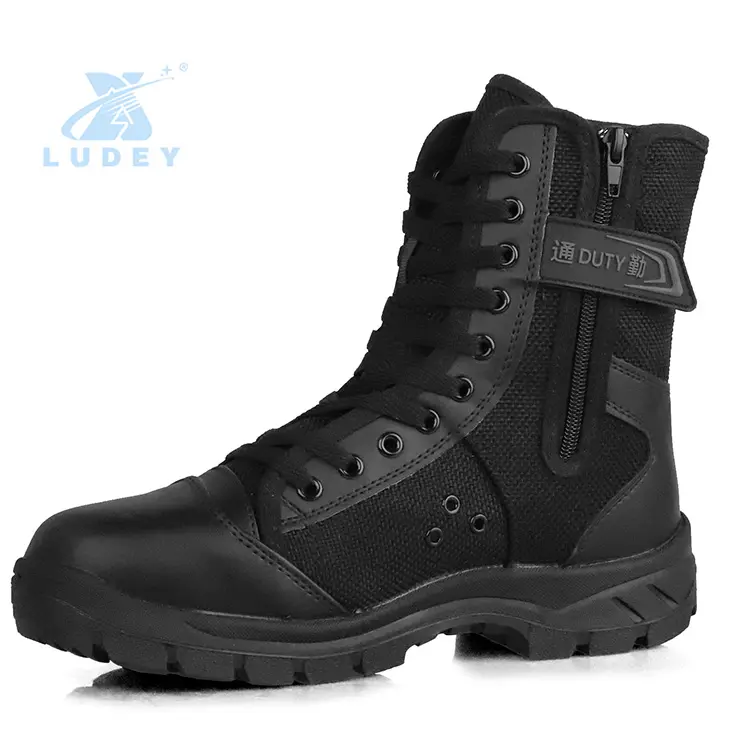नए थोक सुरक्षा औद्योगिक कार्य चमड़े के सुरक्षा जूते फिटनेस चलने के जूते छलावरण सामरिक जूते