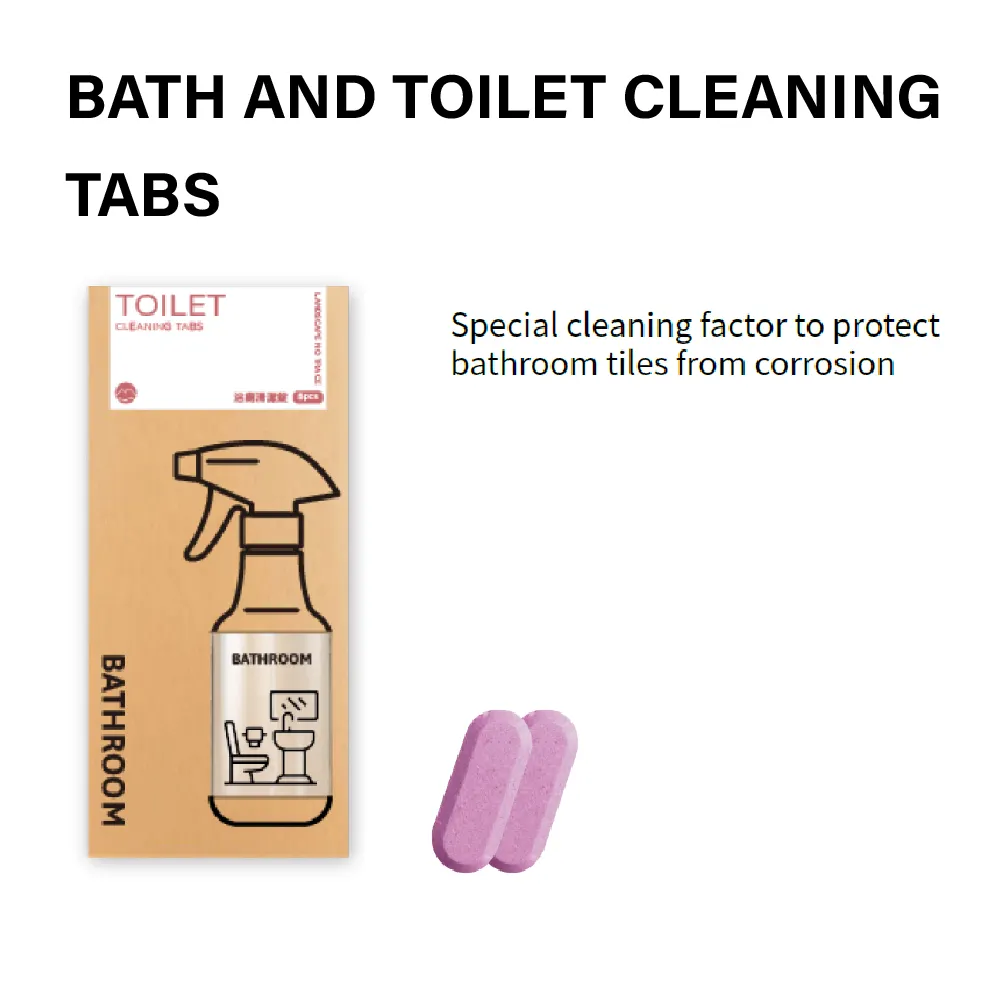 Las pestañas de limpieza del baño y el inodoro eliminan el limpiador de suciedad del baño 10g TAB se convierten en detergente de 300ml ecológico