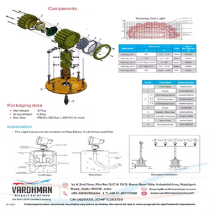 6.6A uyumlu LED tek yönlü yaklaşım uyarı özelliği ile ışık yükseltilmiş eşik/uç havacılık engelleme ışığı - Product Image 5