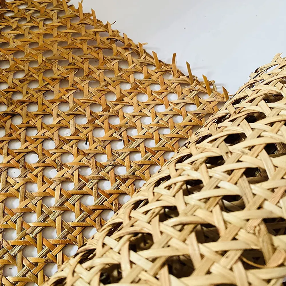 High Quality 24 Wide Natural Rattan Hexagon Cane Weave Pre-Woven Open Mesh for Caning Chair, Furniture & Craft