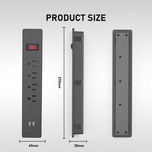 Tira de alimentación de 15A, enchufe USB múltiple con enchufe de cable de extensión para el hogar, la Oficina y la placa de alimentación de protección contra sobrecarga de viaje - Product Image 5