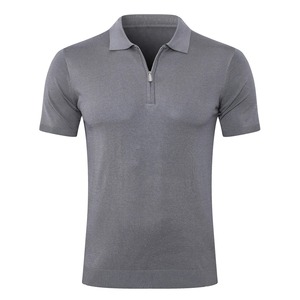 Fashionable T-shirt Polo <strong>2025</strong> New Thin Men's Short Sleeve Zipper Business Elastic Breathable Comfort Plus Size Cotton Polo Shirt