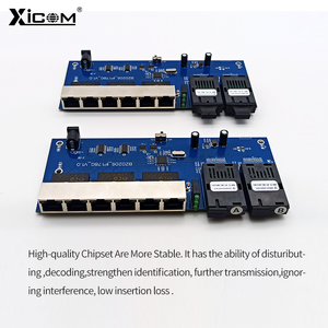 XICOM 2F6E 10/100M Media Converter 2 SC fibra a 6 Rj45 PCB Pcba Asamblea Fabricante Media Converter Pcba Board - Product Image 4