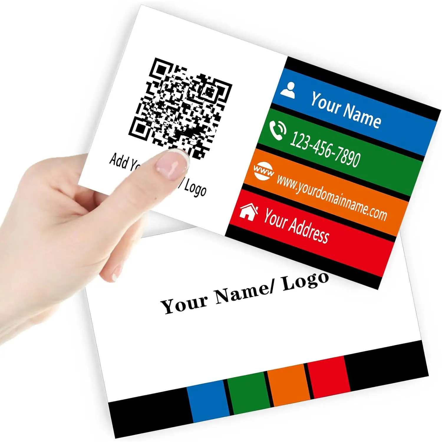 Cartões de Visita com Design personalizado Logotipo, texto, cartões de Visita personalizados deixam uma Impressão Positiva e são perfeitos para Networking