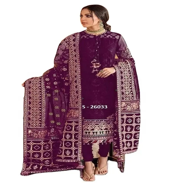 Dernières robes pakistanaises Fashion Arabic Dresses Women Salwar Kameez for Worldwide Supplier and Exporter