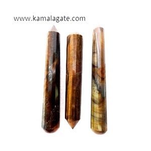 El işi Howlite Faceted kristal değnek doğal yarı değerli kuvars taş akik tipi yeşim masaj şifa taş için hazırlanmış - Product Image 5
