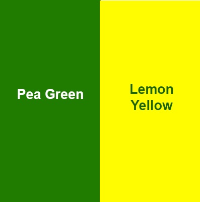 Pee Green & Lemon Yellow
