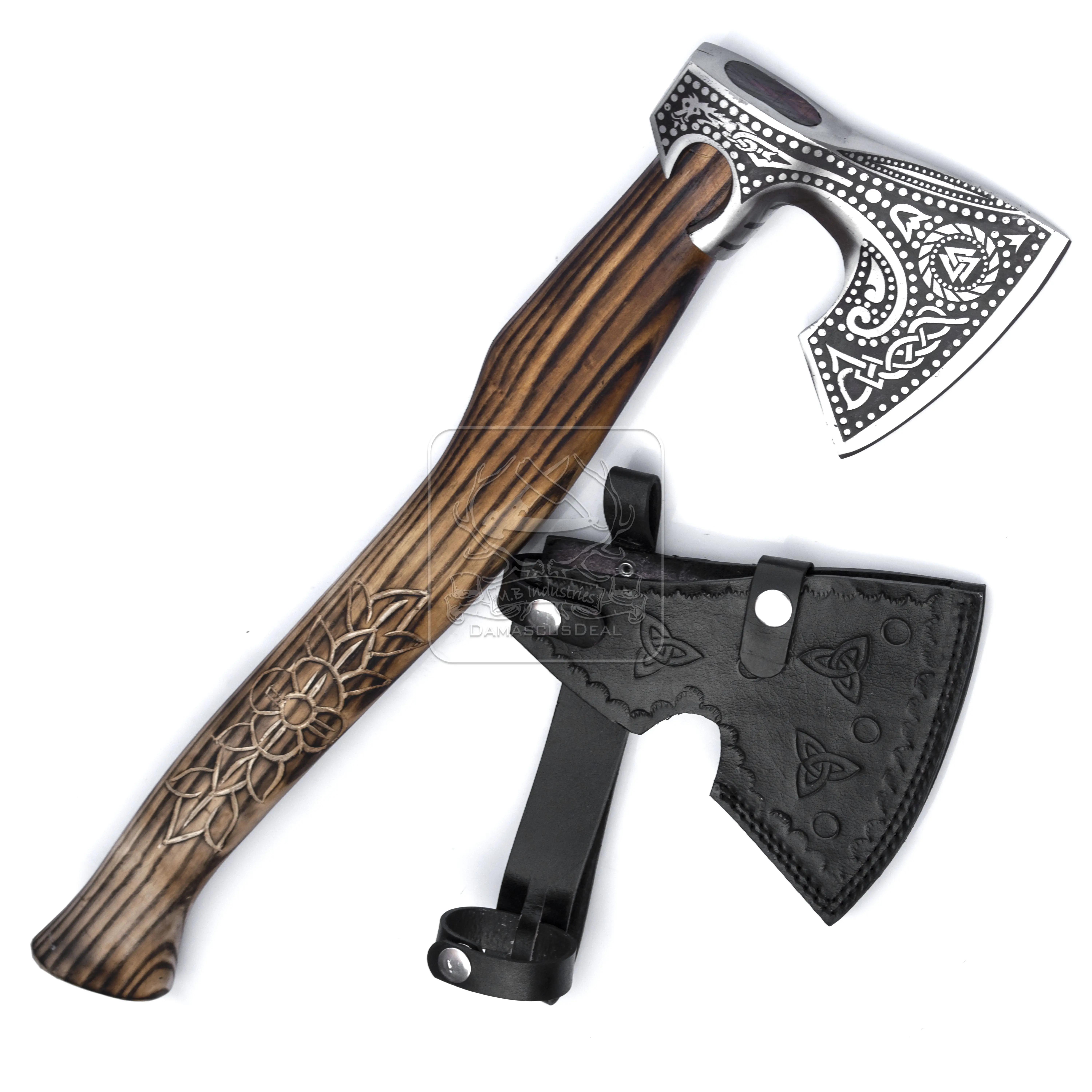 Machado viking forjado à mão, machado DD-VikingAxe-102 northmen tomahawk estilo viking, artesanal, machado