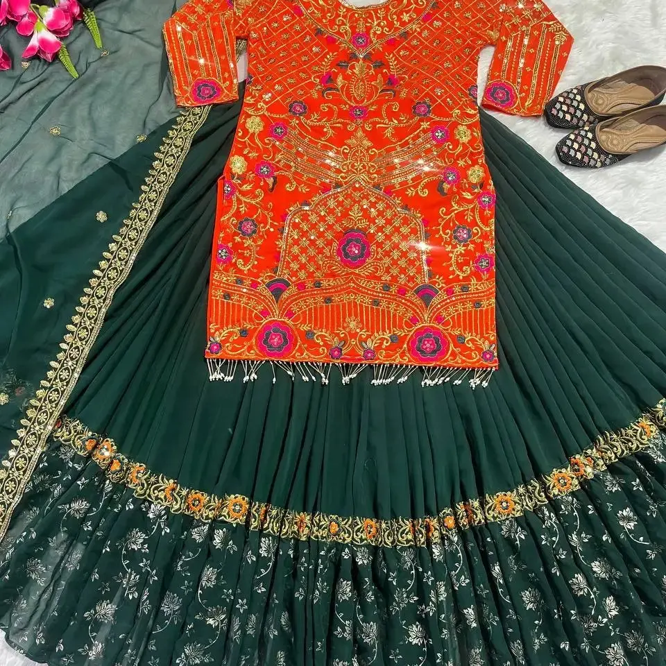 FULAPARI nuevo estilo indio pakistaní boda Ware pesado Salwar traje para mujeres traje de novia vestidos de India