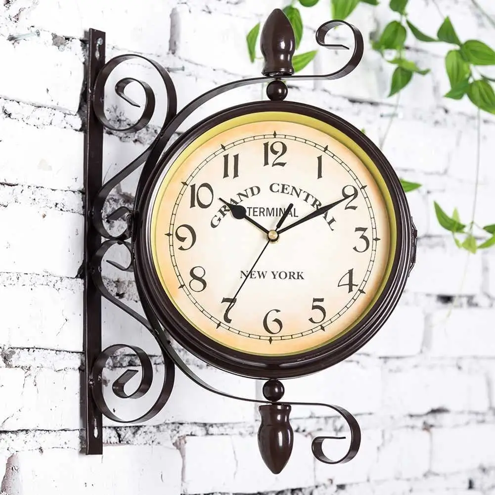Декоративные большие настенные часы на каминную доску, часы для украшения стен, часы (Цвет: Черный) ручной работы от Adiba, домашний декор