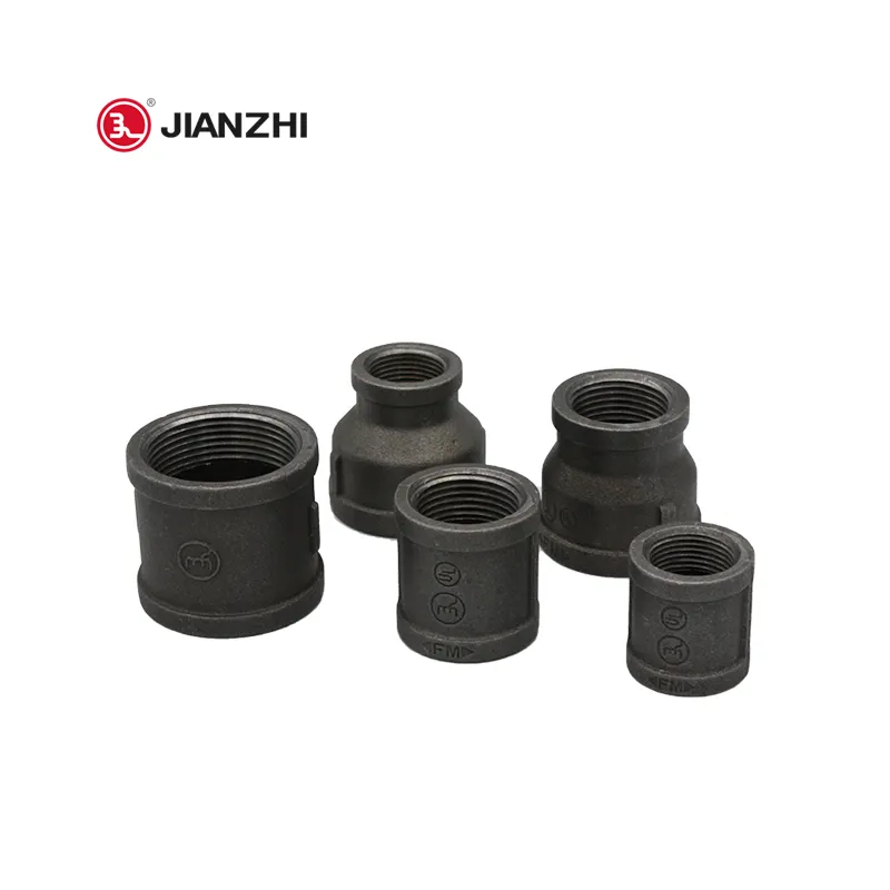 Jianzhi giá cả cạnh tranh đen đen bi trở lại Nut phụ kiện đường ống dễ uốn sắt khuỷu tay núm vú TEE dễ uốn sắt ống phù hợp