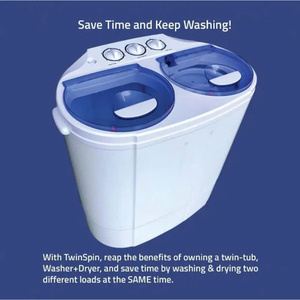 Best Seller Portable Compact Mini <strong>Double</strong> Washer 13 Lbs Capacity with Automatic Wash and Spin Cycle Built-In Gravity Drain - Product Image 5
