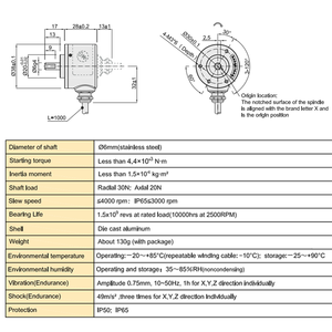 Encoder rotativo assoluto DC 5-24v ampia tensione di alimentazione 6mm albero codificatore ottico 32 64 128 256 512 1024 2048 4096P/R - Product Image 3