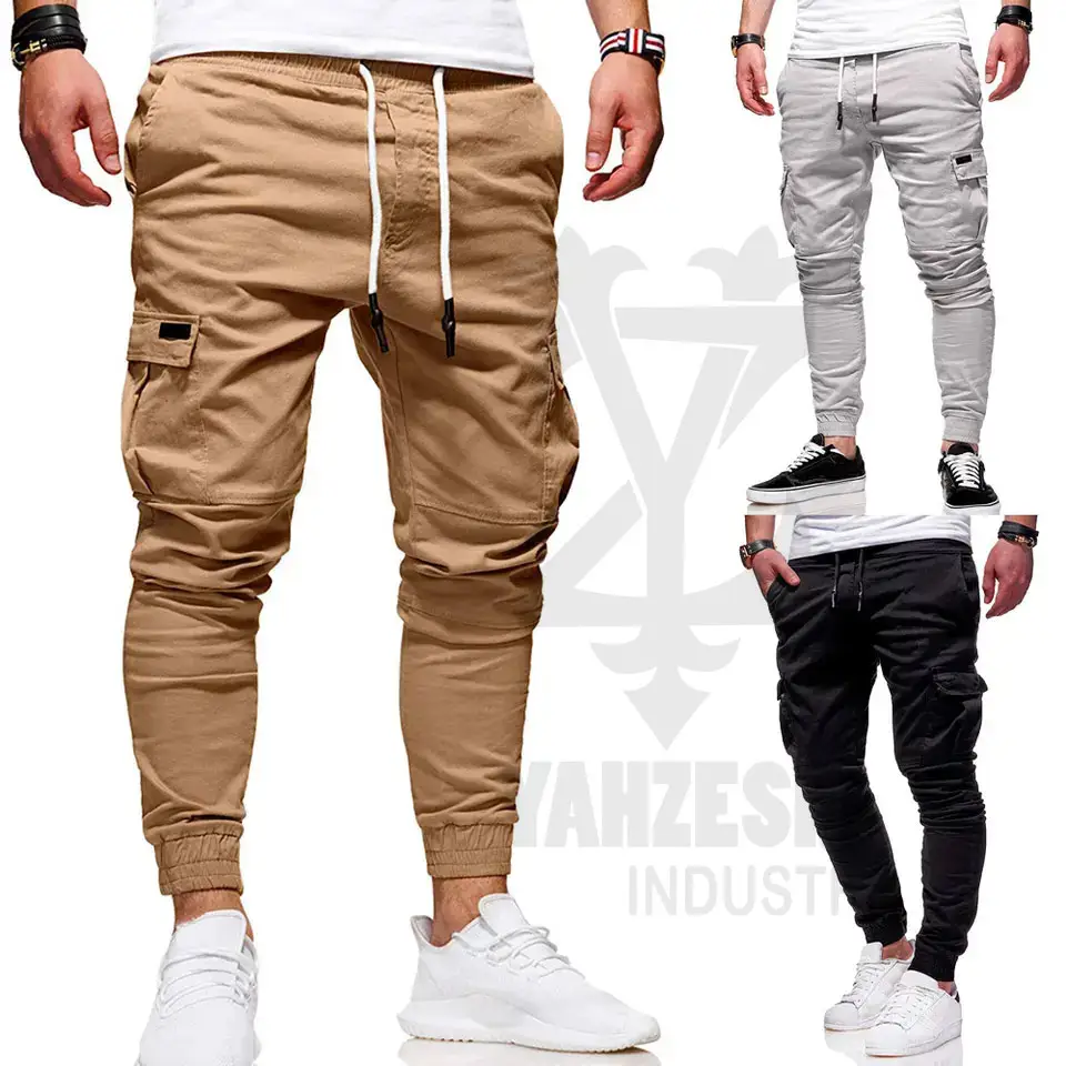 Sıcak satış erkek giyim spor pantolon Casual Joggers pantolon erkek eşofman altları Joggers erkek kargo pantolon