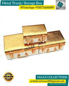 NewTrunk kutusu depolama dekoratif Metal depolama kutusu gövde kilitleri ve kolları - Product Image 2