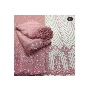 Neuer Trendy Design Sequence Border Net Stoff für Brautkleider zum Großhandels preis aus Indien erhältlich - Product Image 1