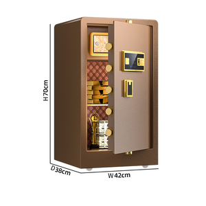 ハイエンドクラシックブラック指紋と高セキュリティ機関用キー付き電子デジタルロック - Product Image 2