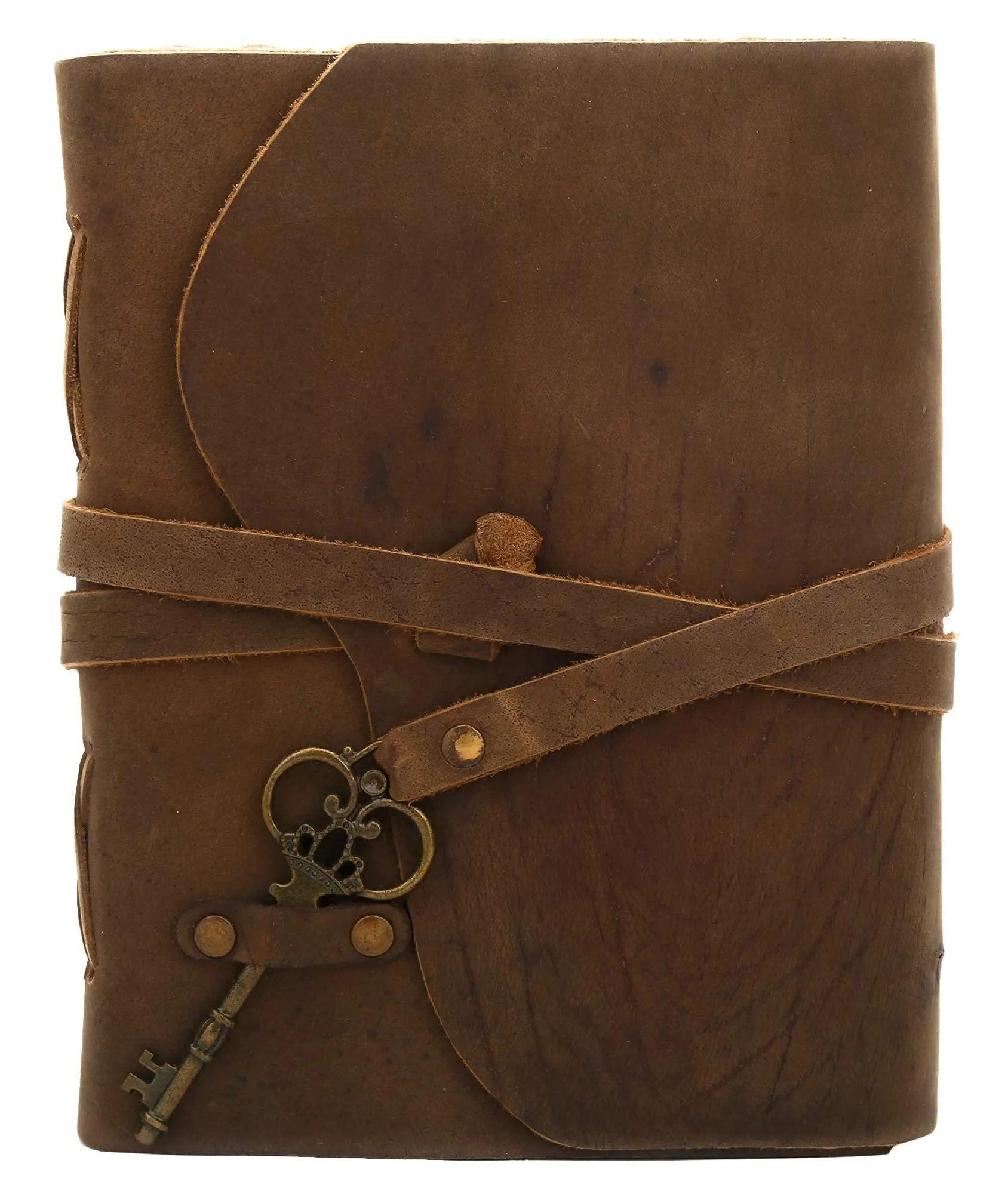 パーソナライズされたDeckleEdge Rusti Vintage Leather Journal Unlined Book Of ShadowGrimoireリサイクルアンティークブランク乳製品