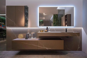 Laminam thiêu kết đá <span class=keywords><strong>pietra</strong></span> piasentina Taupe nội thất sàn tường gạch đánh bóng sàn nhà bếp Countertop bàn ăn 5 + năm - Product Image 4