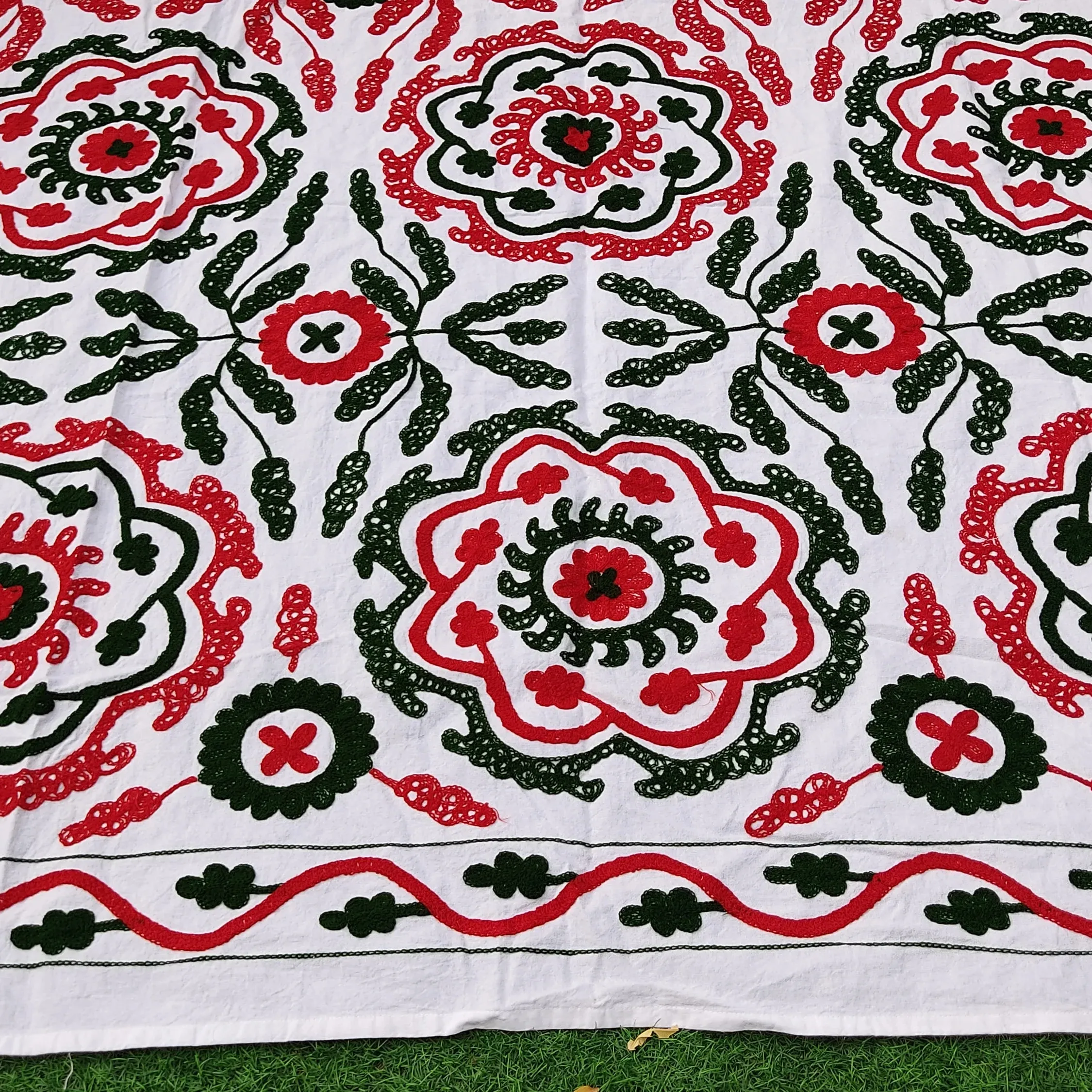 Colcha colorida de algodón indio, Sábana de cama de textura suave, aspecto elegante