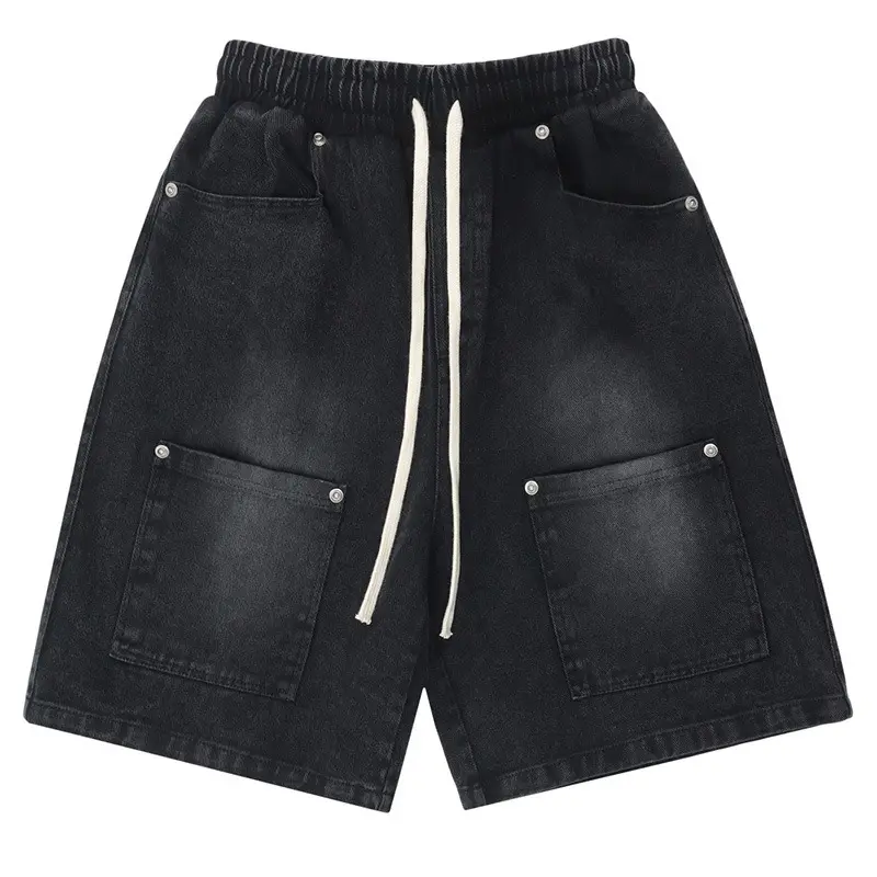 Ingrosso su misura nuovo stile Utility Cargo Shorts da uomo metà pantaloni Acid Wash Shorts con tasca personalizzata in Nylon Cargo Shorts per gli uomini