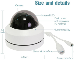 5MP POE 2.5&quot; <strong>Network</strong> Mini <strong>IP</strong> PTZ Dome <strong>Camera</strong> IR 15m Low Illumination 4X Optical Zoom <strong>Network</strong> <strong>IP</strong> Security <strong>Camera</strong> SIP-YPC4X-5mp - Product Image 6