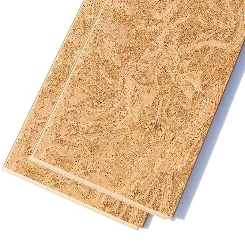 Plancher flottant en liège imbriqué pour décoration intérieure de haute qualité plancher en liège en bois naturel
