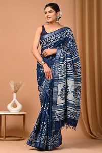 El dokuması eko-bilinçli bluz ile kadın % 100% pamuk Saree yetişkinler için geleneksel etnik tarzı düşük fiyat hint Sari 2025 - Product Image 2