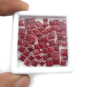 Natural Red <strong>Ruby</strong> Square Cut Loose Gemstone 5-15 mm Natural <strong>Ruby</strong> for Jewelry Making ,<strong>Ruby</strong> Gemstone for Astrological Benefits of S - Product Image 3